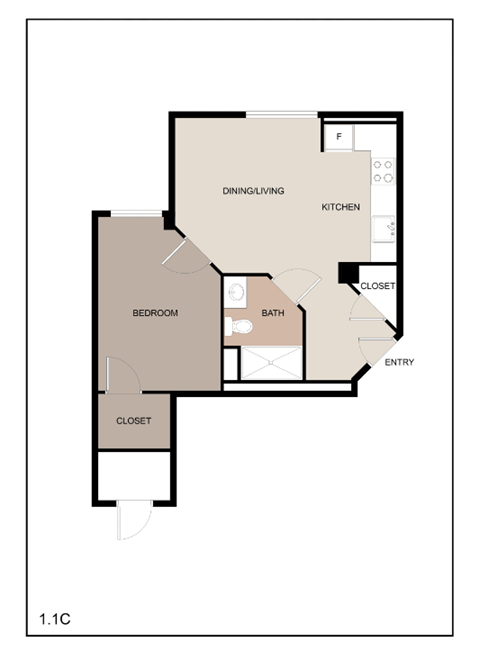 bedroom floor plan | the columbia apartments